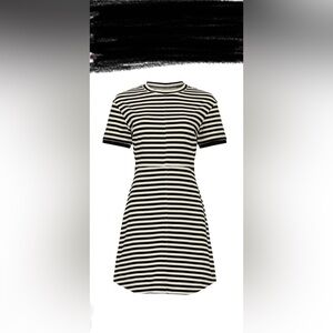 Derek Lam Black and White Striped Mini Dress